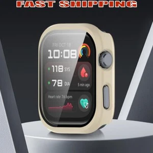 2 Pack Tempered Glass Screen Protector+ Bumper Case for Huawei Watch D2(Ivory) - Zdjęcie 1 z 9