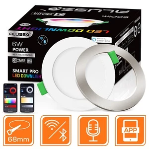 ALUSSO Smart LED Einbaustrahler 4X 6W RGB+CCT WIFI Bluetooth Dimmbar Decken Spot - Bild 1 von 16