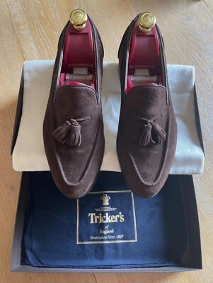 TRICKER'S Elton Loafers in Brown Suede for Man - Imagen 1 de 4