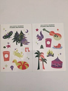 2 Sheets of Starbucks Temporary Tattoos 2023 Summer Game Adventure Prize - Picture 1 of 1