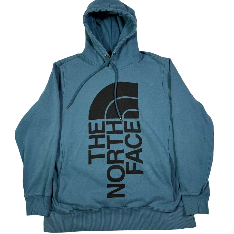 Sudadera con capucha para mujer The North Face verde azulado/azul con logotipo talla grande Foto 1 de 4