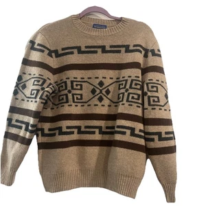 Pendleton Westerly Design Crewneck Sweater Sz M Inspired By The Big Lebowski - Picture 1 of 6