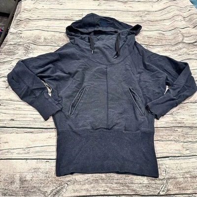 Lululemon Washed Black Oversized Pullover Hoodie w/ fitted band at bottom Size 8 - Image 1 of 4