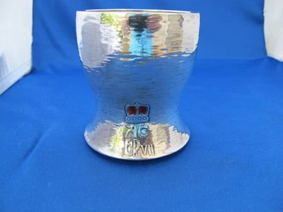Raro LIBERTY & CO Arts & Crafts CYMRIC Esmalte Plata VASO CORONACIÓN-1901-02 Foto 1 de 4