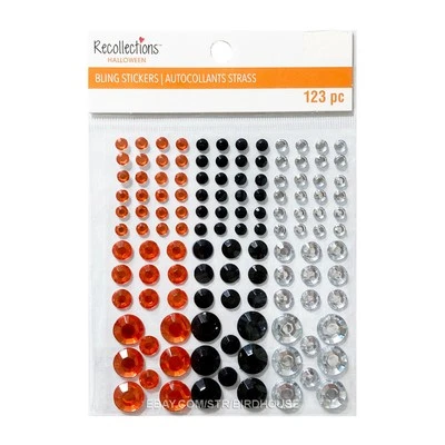Halloween Rhinestone Bling Stickers Gem Scrapbook Embellishments 3D Recollection - Image 1 of 4