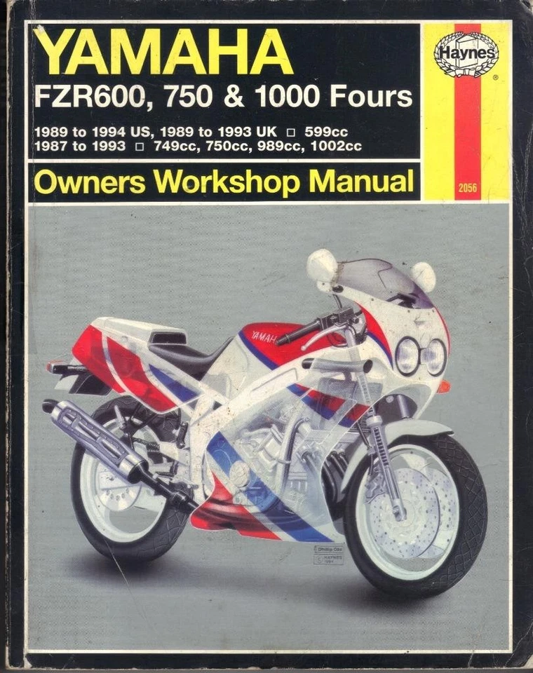 YAMAHA FZR600,FZR1000,FZR1000 EXUP,FZR750R OW01 HAYNES MANUAL 1987-1993 - Imagem 1 de 1