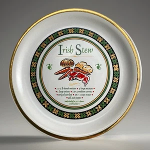 Dublin Series 7-5/8” Plate Irish Stew Recipe Gold Trim - Picture 1 of 8