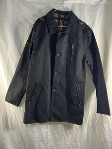 Superdry Trenchcoat Herren XXL Schwarz Britisches Design Japan Spirit Neu mit Etikett - Bild 1 von 18