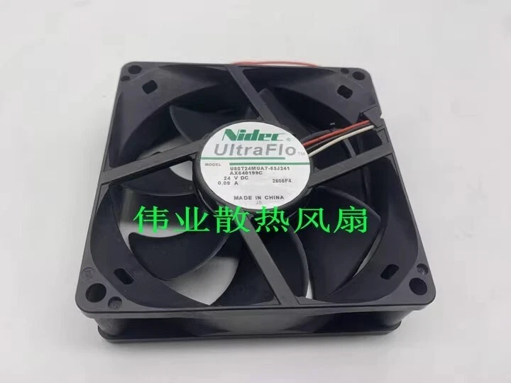 Nidec U80T24MUA7-53J241 24V 0.09A 8025 8cm 3pin Cooling Fan - Image 1 of 4