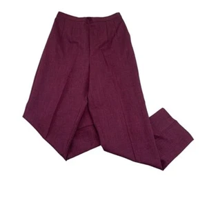 Sag Harbor Dress Pants Womens 10 Burgundy High-Rise Elastic Waist Straight - Picture 1 of 10