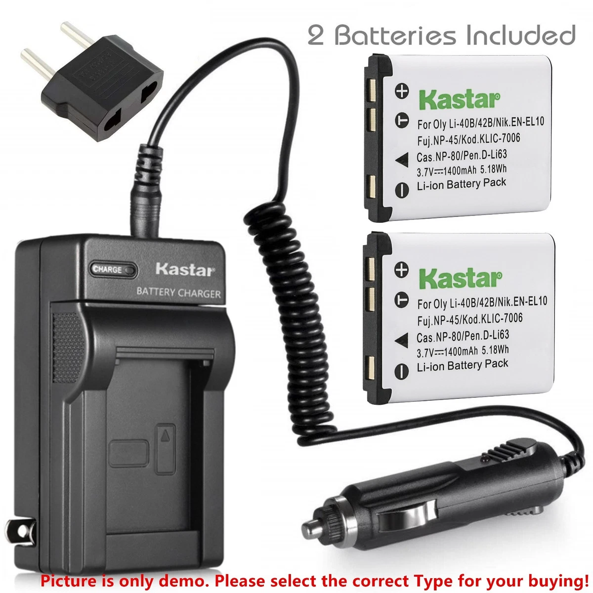 Vhbw Ladegerät Für Casio Exilim Kameras TR550, TR500, TR350S – Inkl. Auto-Adapter, Ladeanzeige, 4,2 V