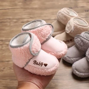 Infant Baby Girls Boys Toddler Shoes Boots Anti-slip Warm Soft Slippers Socks - Picture 1 of 30