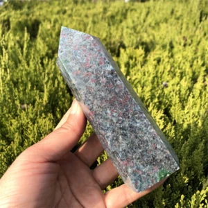 1.4LB Natural Blue Zoisite Obelisk Quartz Crystal Point Wand Tower XA5887 - Picture 1 of 13