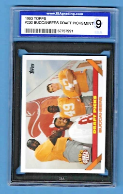 1993 Topps Draft Picks John Lynch Buccaneers #230 Rookie ISA 9 #52757991 HOF2021 - Image 1 of 3