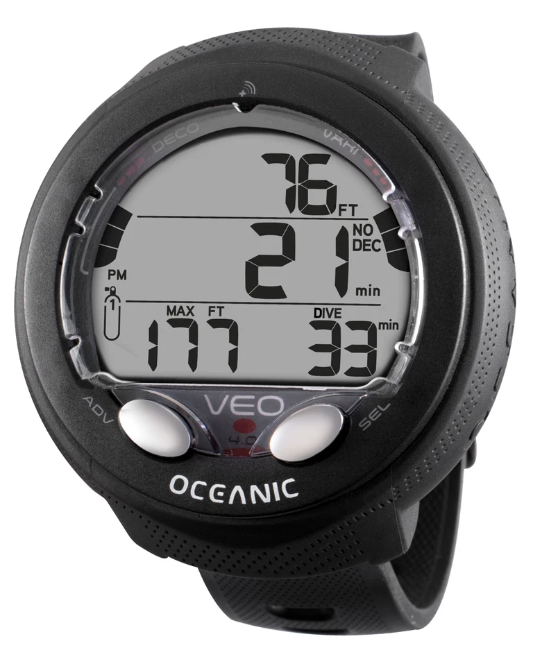 Oceanic Veo 4.0 Scuba Diving Wrist Computer - Black