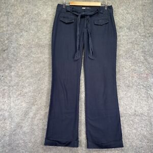 Elevenses Pants Womens 6 Blue Straight Leg