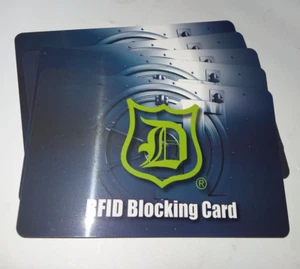 Tarjeta con bloqueo RFID - Paquete de 5, sin contacto NFC tarjeta de crédito protección de identificación banco seguro - Imagen 1 de 2