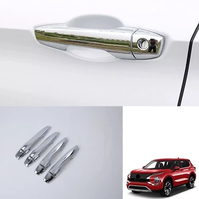 Cubiertas de manija de puerta lateral plateadas para Mitsubishi Outlander 2023 - 2025 Foto 1 de 4