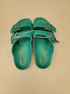 Cat And Jack Slip On Slide Sandal Kids Mint Green Girls Sm 13/1 Great For Pool - Picture 1 of 6