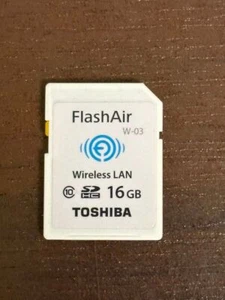 TOSHIBA FlashAir W-03 16GB Wireless Memory Card Used From japan - Bild 1 von 1