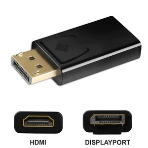 New Display Port to HDMI Male Female Adapter Converter Display Port DP to HDMI + - Picture 1 of 10