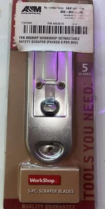 WORKSHOP RETRACTABLE- METAL SCRAPER WITH/ 5 RAZOR BLADES - Bild 1 von 2