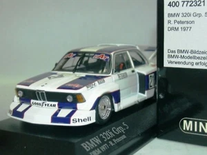 WOW EXTREMADAMENTE RARO BMW E21 320i #21 SOMBRERO Peterson DRM 1977 1:43 Minichamps-Spark - Imagen 1 de 3