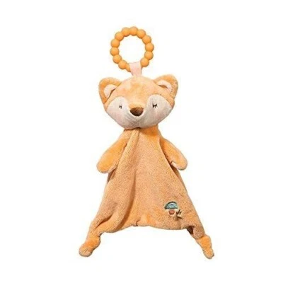 Douglas Fox Baby Lovey Security Blanket Plush Toy with Teether Ring New Soft - Image 1 of 4