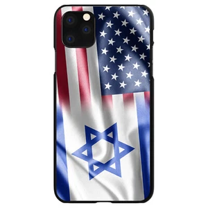 Hard Case Schutzhülle für iPhone / Samsung Galaxy US Israel Flagge wehen - Bild 1 von 38
