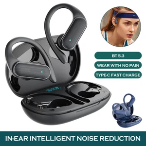 Deep Bass Bluetooth 5.3 TWS Headphones Wireless Earbuds Earphones with Earhooks - Picture 1 of 24