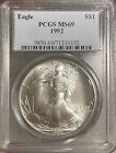 1992 SILVER EAGLE MINT STATE 69 PCGS