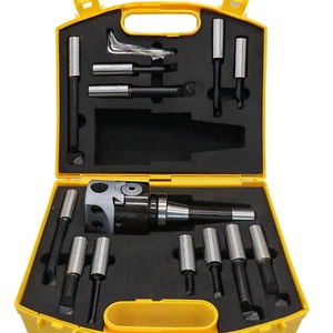 HFS 12Pc 3" Boring Head R8 Shank 3/4" Carbide Boring Bar Set Bridgeport Milling - Picture 1 of 5