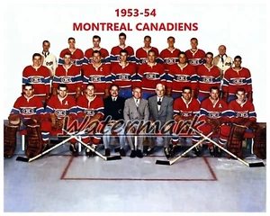 NHL 1953 - 54 Montreal Canadiens Color Team Picture 8 X 10 Photo Picture - Picture 1 of 1