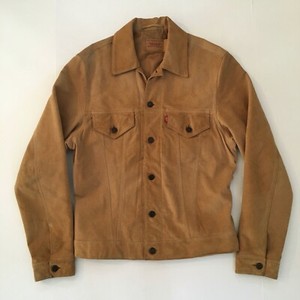 levis leather trucker jacket buff rustic