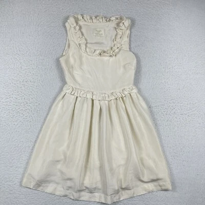 Vestido Kate Spade para mujer 4 marfil con volantes en capas preppy cottagecore calado carrera Foto 1 de 4