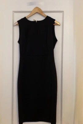 Calvin Klein Scuba Sheath Sleeveless Black Dress V-neck Size 22W New JG2 - Image 1 of 4