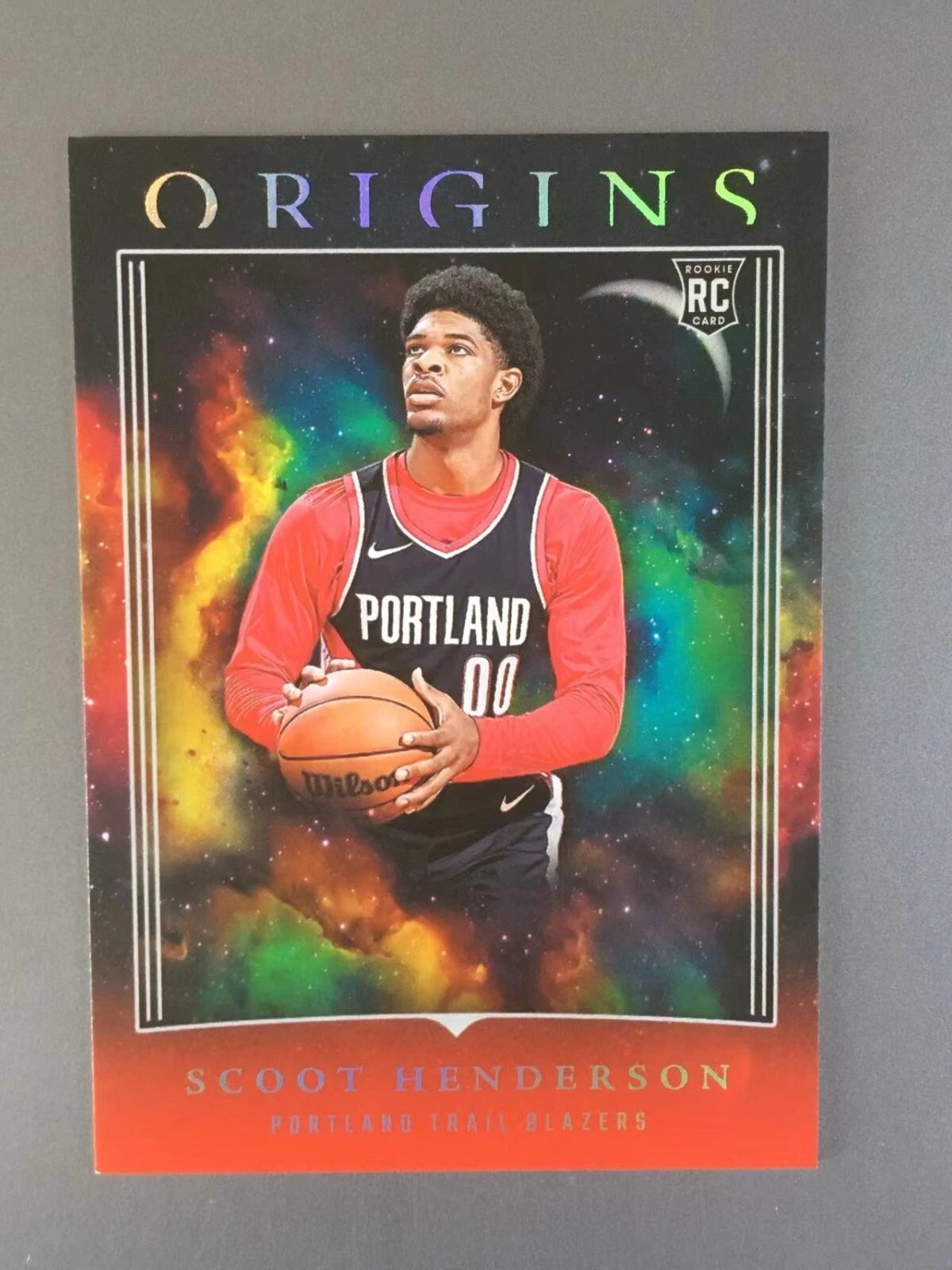 Scoot Henderson 2023-24 Panini Origins Basketball Red Parallel RC #17