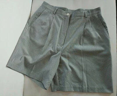 EP PRO Womens Sz 8 Golf Shorts Stripes Classic Polyester Travel Non-Wrinkle Foto 1 de 4