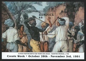 Dominica 1991 - Mi-Nr. Bloque 195 ** - Estampillada sin montar o nunca montada - Semana de los Criollos - Imagen 1 de 1