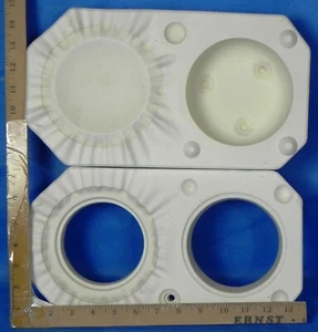 Ruffled edge Box vintage Western No 306 Ceramic Mold  - Picture 1 of 2