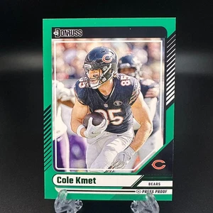 2024 Donruss Cole Kmet Press Proof Green #68 Bears - Bild 1 von 2
