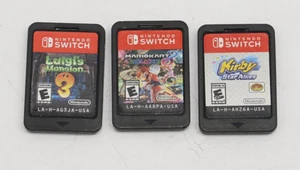 Lot Of 3 Nintendo Switch Games: Luigi's Mansion 3, Mario Kart 8 Deluxe, Kirby... - Picture 1 of 2