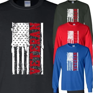 Camisa Para Hombre Divertida Bandera Americana Envejecida Colorida Manga Completa Regalo EE. UU. Unisex - Imagen 1 de 8