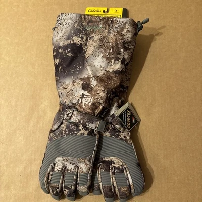 Cabela's WATERFOWL GORE-TEX Insulated Warm DECOY GLOVES Heavyweight Camo Large - Image 1 of 4