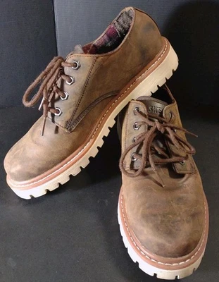 Zapatos gruesos Oxford de cuero nobuck envejecido marrón Skechers para mujer talla 8,5  Foto 1 de 4