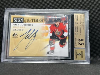 2012-13 SP Authentic Sign of the Times Jakob Silfverberg BGS 9.5 GEM MINT AUTO 9 - Image 1 of 4