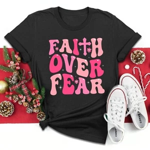Women Faith Over Fear For Women Faith T-shirt so cute,Halloween t shirt - Picture 1 of 3