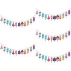 Party Hanging Banner Popsicle String Flag Colorful Bunting Flags