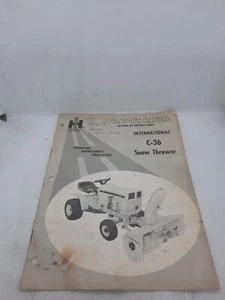 Original International ~ C-36 Schneewerfer für Kadettentraktor ~ Bedienungsanleitung - Bild 1 von 6