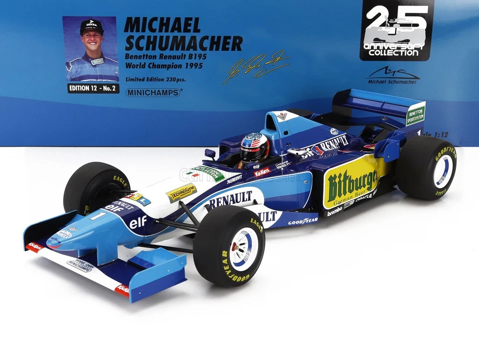 1/12 MINICHAMPS - BENETTON - F1 B195 TEAM MILD SEVEN RENAULT N 1 517951201-ED-2 - Immagine 1 di 1